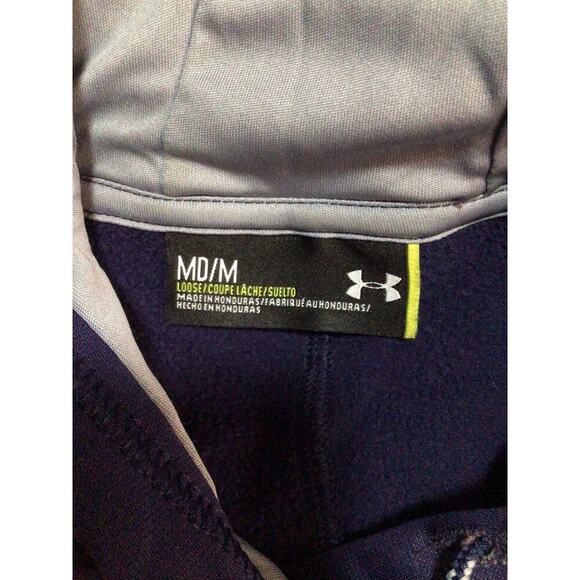 Under Armour Storm Women’s UA Double Threat Armour Fleece Navy Blue Gray Medium - Picture 4 of 8